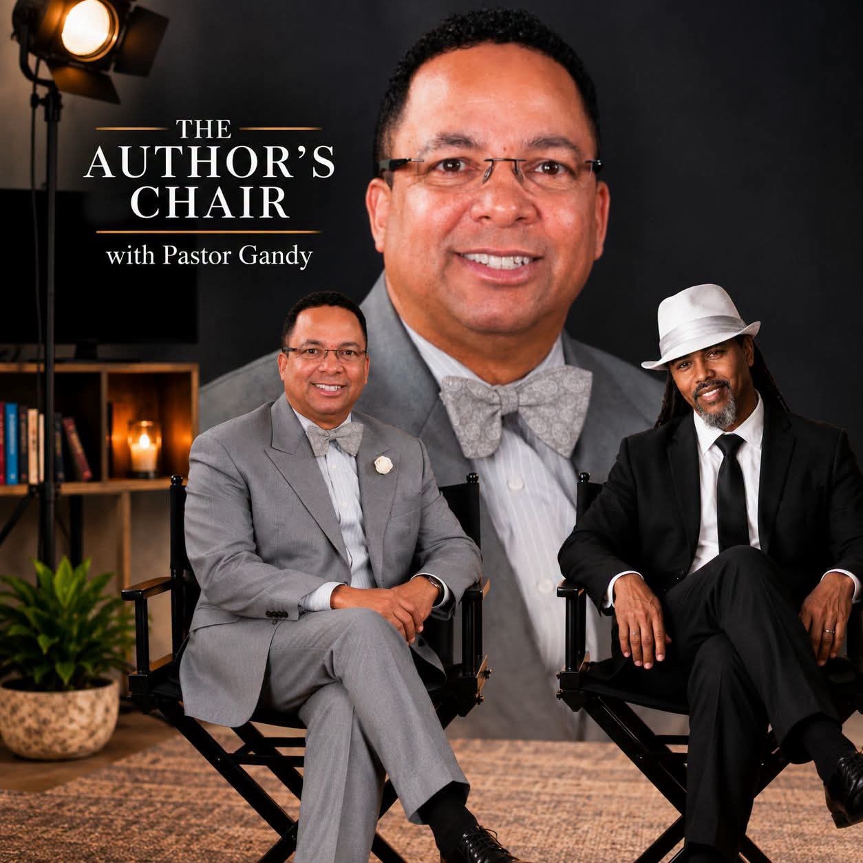 Thomas Marc Gandy and Rodney Alamo Brown seated for The Author’s Chair